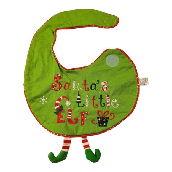 Santa's Little Elf Decorative Bib - Picture 1 of 2